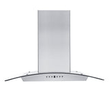 ZLINE Convertible Vent Wall Mount Range Hood in Stainless Steel & Glass with Crown Molding (KZCRN) - (KZCRN30)