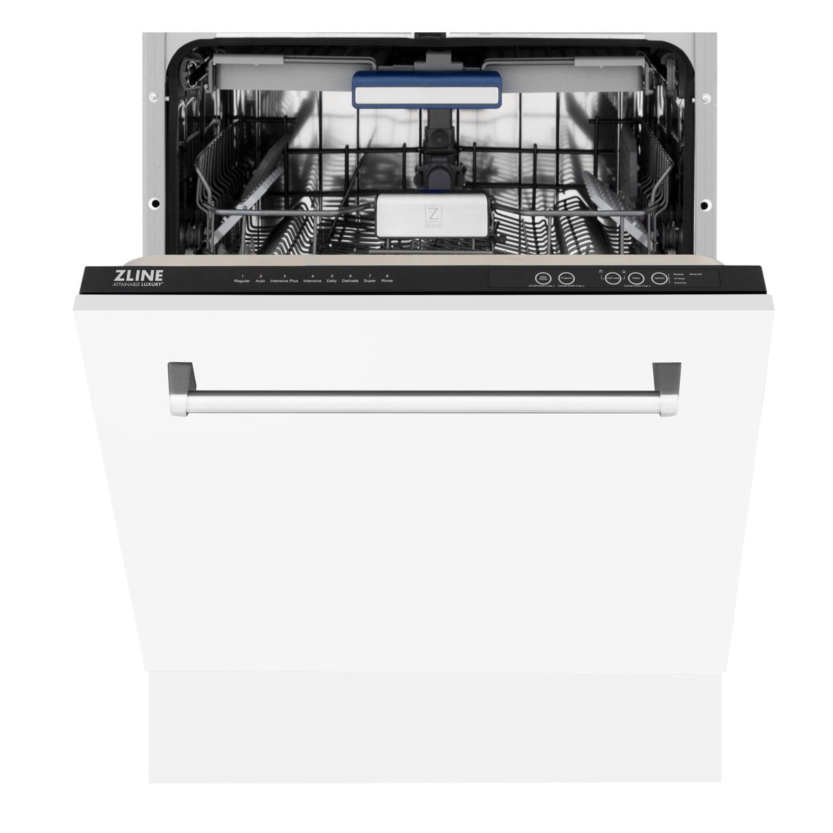 ZLINE 24" Tallac Series 3rd Rack Dishwasher with Traditional Handle, 51dBa (DWV-24) [Color: White Matte] - (DWVWM24)