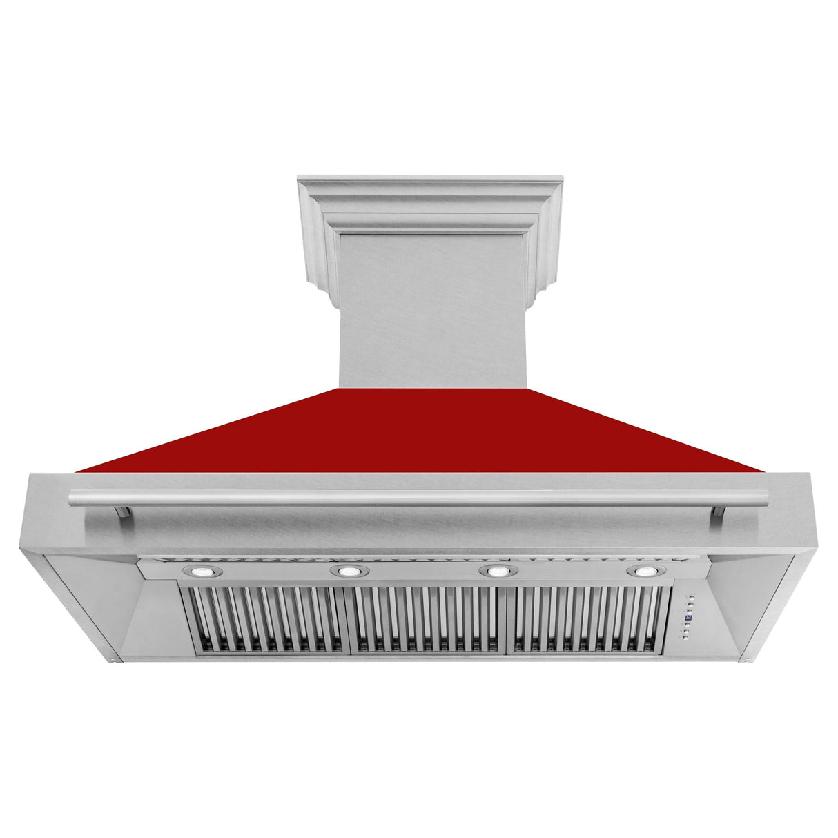 ZLINE 48 in. DuraSnow Stainless Steel Range Hood with Colored Shell Options (8654SNX-48) [Color: Red Gloss] - (8654SNXRG48)