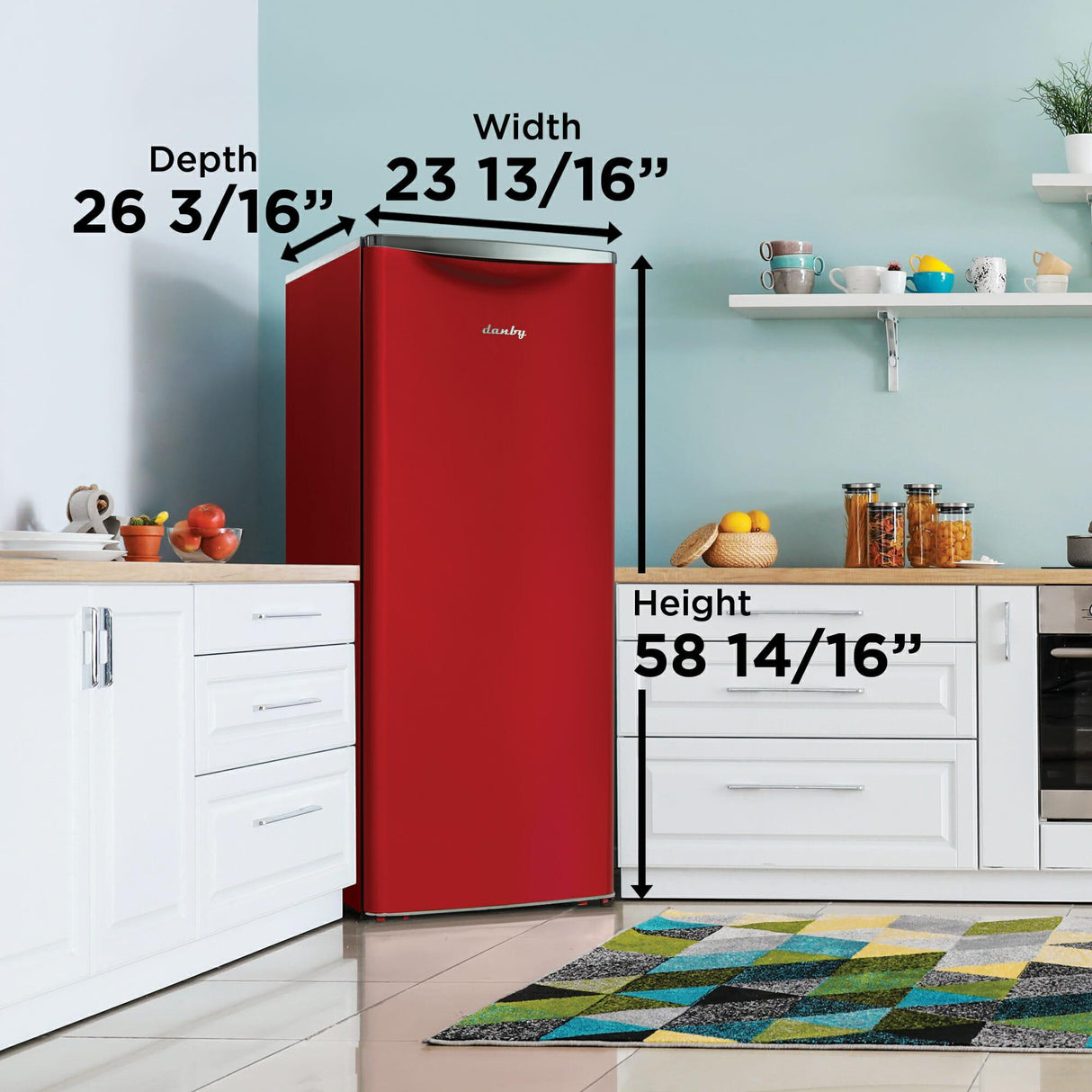 Danby 11.0 cu. ft. Apartment Size Fridge in Metallic Red - (DAR110A3LDB)