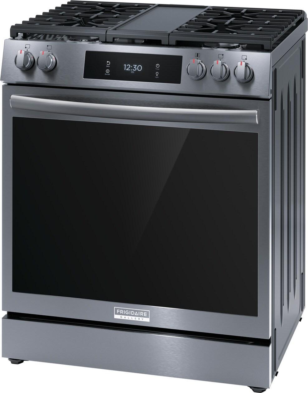 Frigidaire Gallery 30" Front Control Gas Range with Total Convection - (GCFG3060BD)