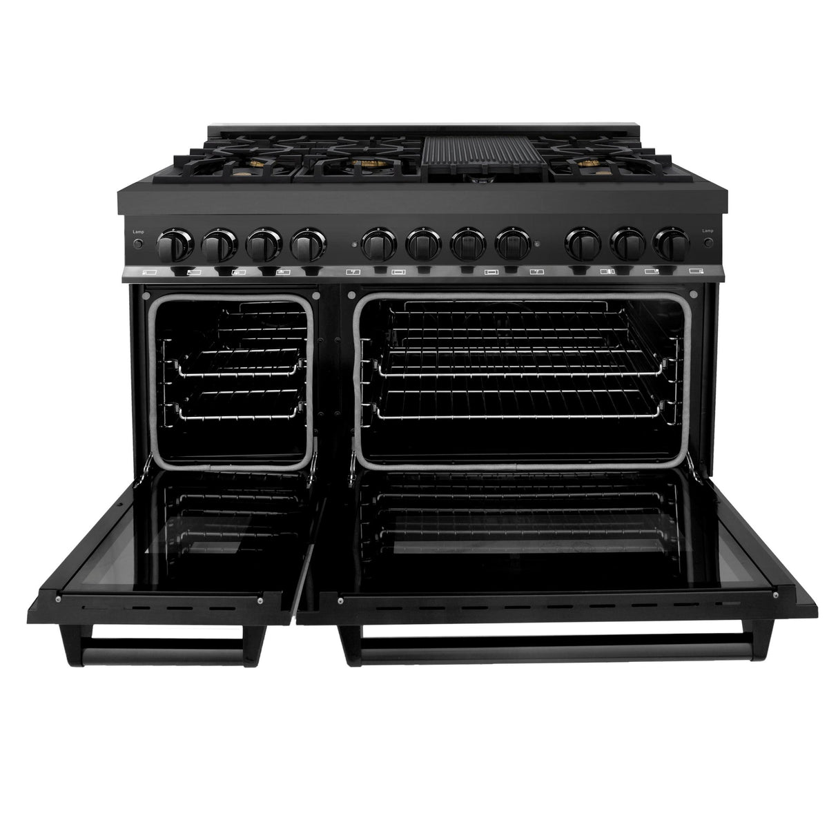 ZLINE 48 in. Black Stainless 6.0 cu. ft. 7 Gas Burner/Electric Oven Range (RAB-BR-48) - (RABBR48)