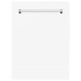 ZLINE 24" Tallac Series 3rd Rack Dishwasher with Traditional Handle, 51dBa (DWV-24) [Color: White Matte] - (DWVWM24)