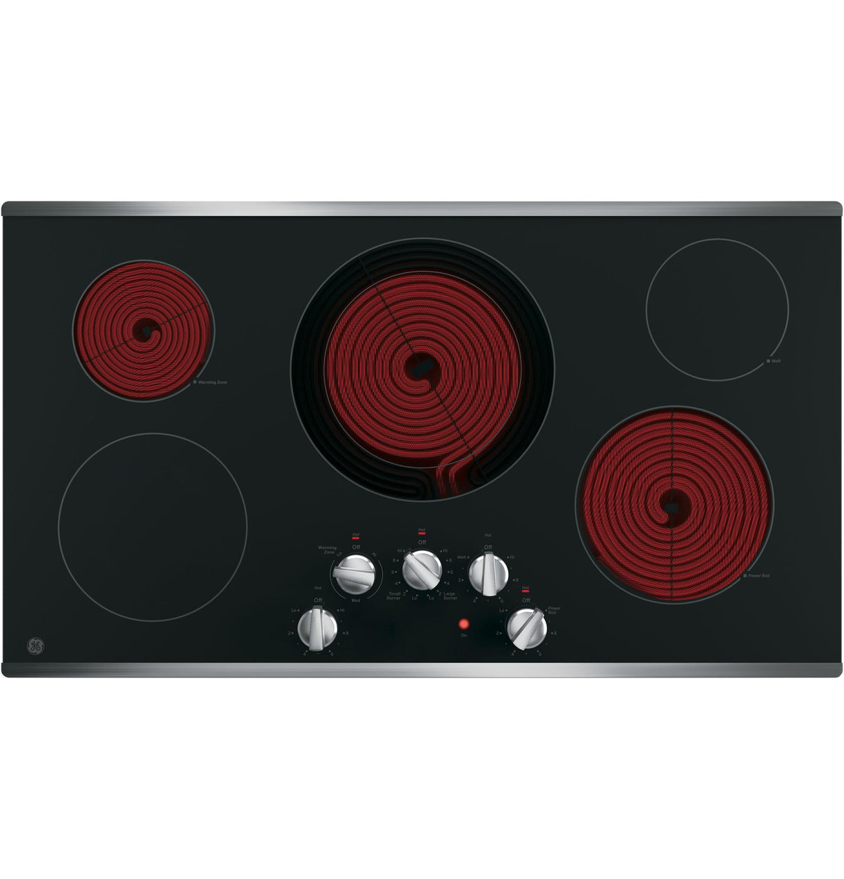 GE(R) 36" Built-In Knob Control Electric Cooktop - (JP3036SLSS)