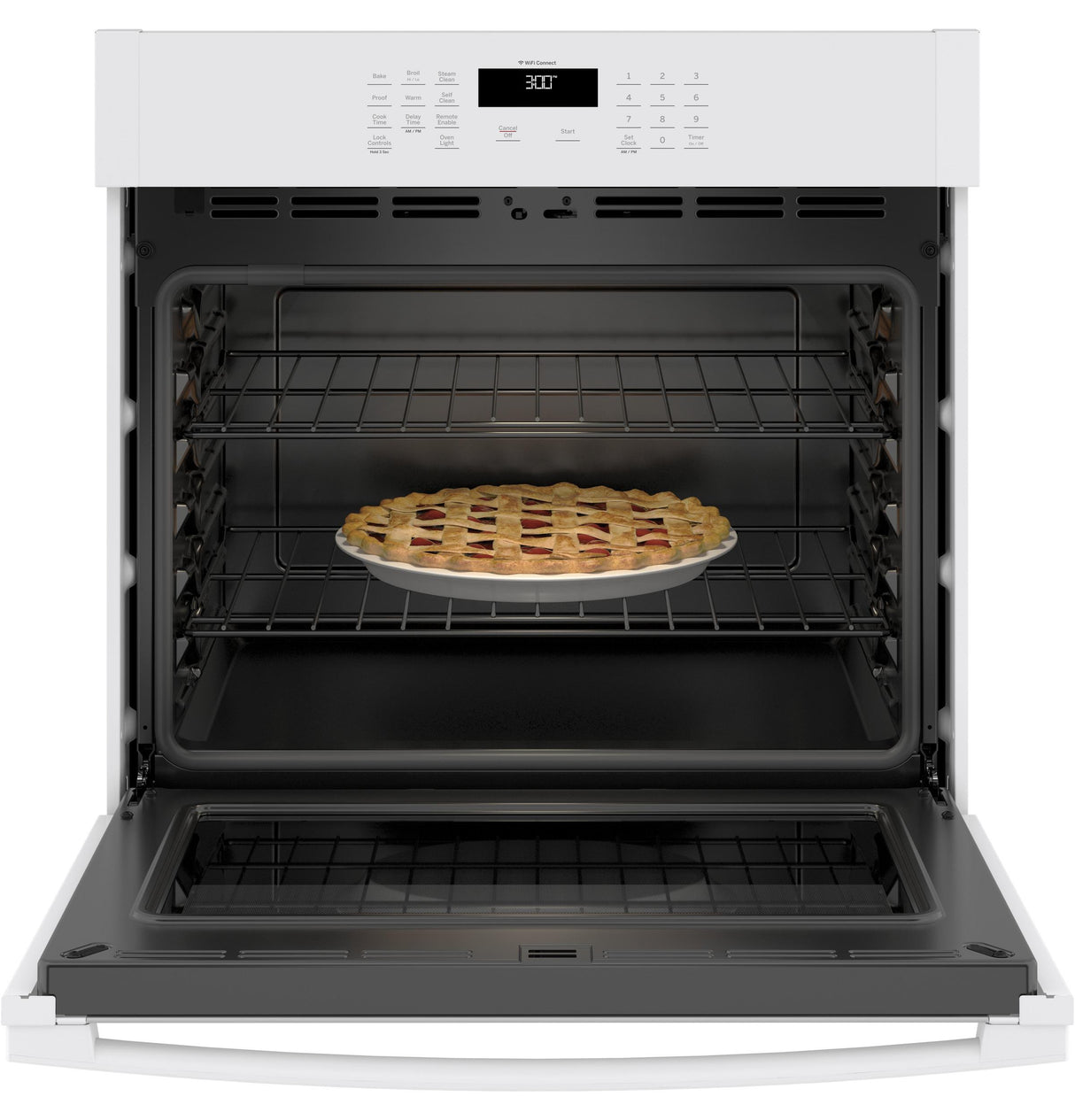 GE(R) 30" Smart Built-In Self-Clean Single Wall Oven with Never-Scrub Racks - (JTS3000DNWW)