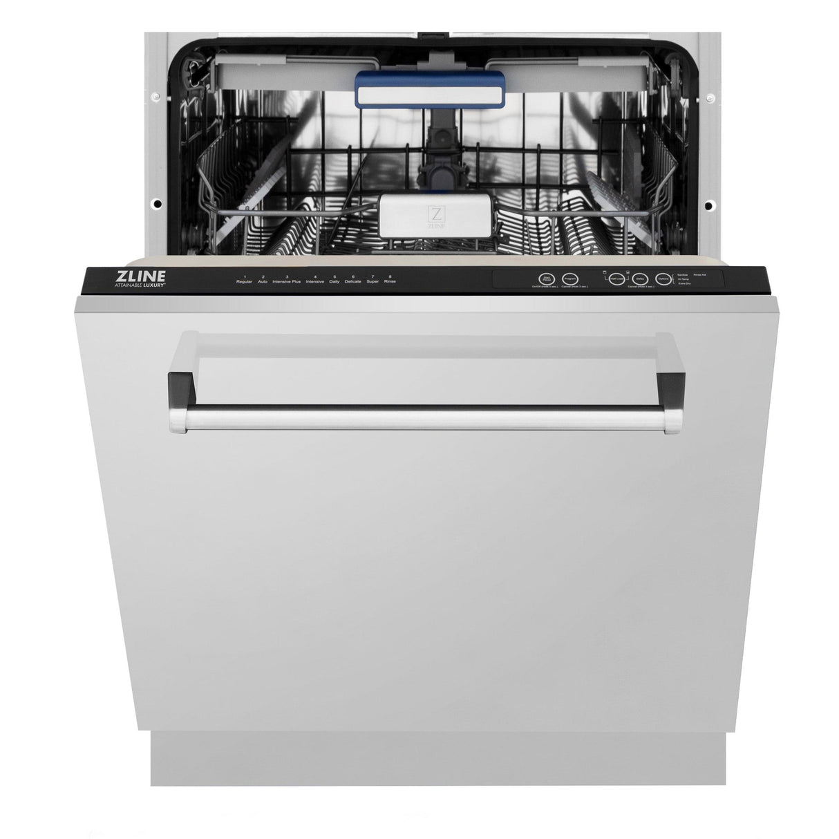 ZLINE 24" Tallac Series 3rd Rack Dishwasher in Custom Panel Ready with Stainless Steel Tub, 51dBa (DWV-24) - (DWV24)