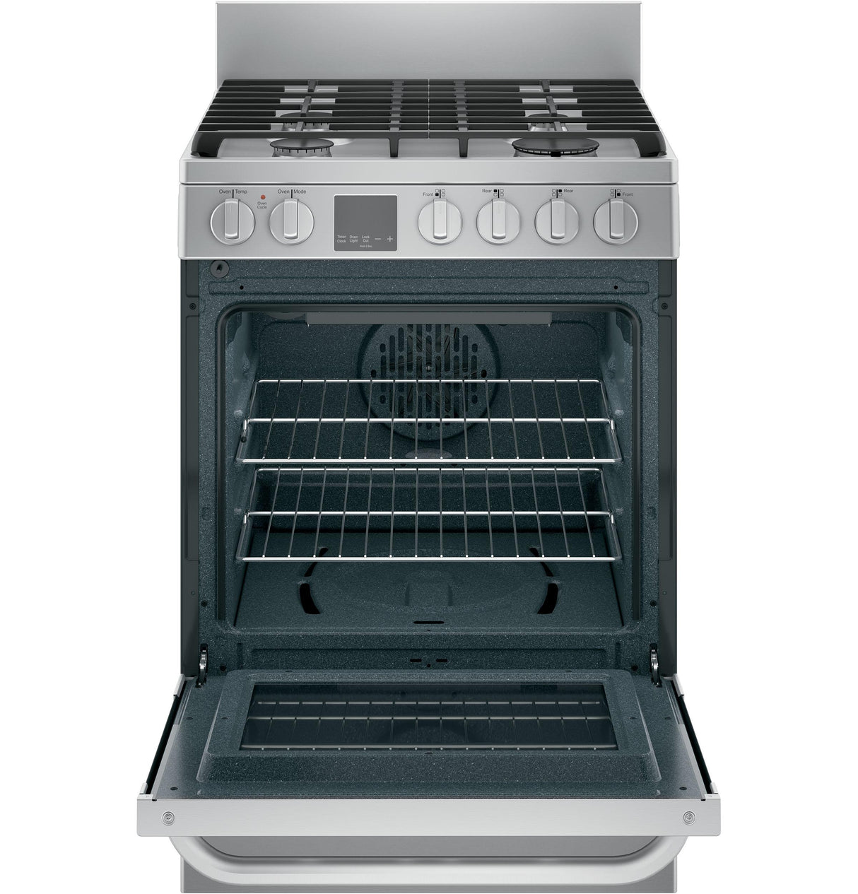 24" 2.9 Cu. Ft. Gas Free-Standing Range with Convection and Modular Backguard - (QGAS740RMSS)