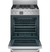 24" 2.9 Cu. Ft. Gas Free-Standing Range with Convection and Modular Backguard - (QGAS740RMSS)