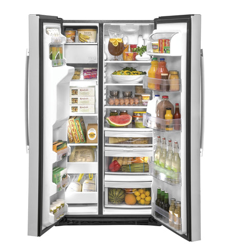 GE(R) 21.8 Cu. Ft. Counter-Depth Fingerprint Resistant Side-By-Side Refrigerator - (GZS22IYNFS)