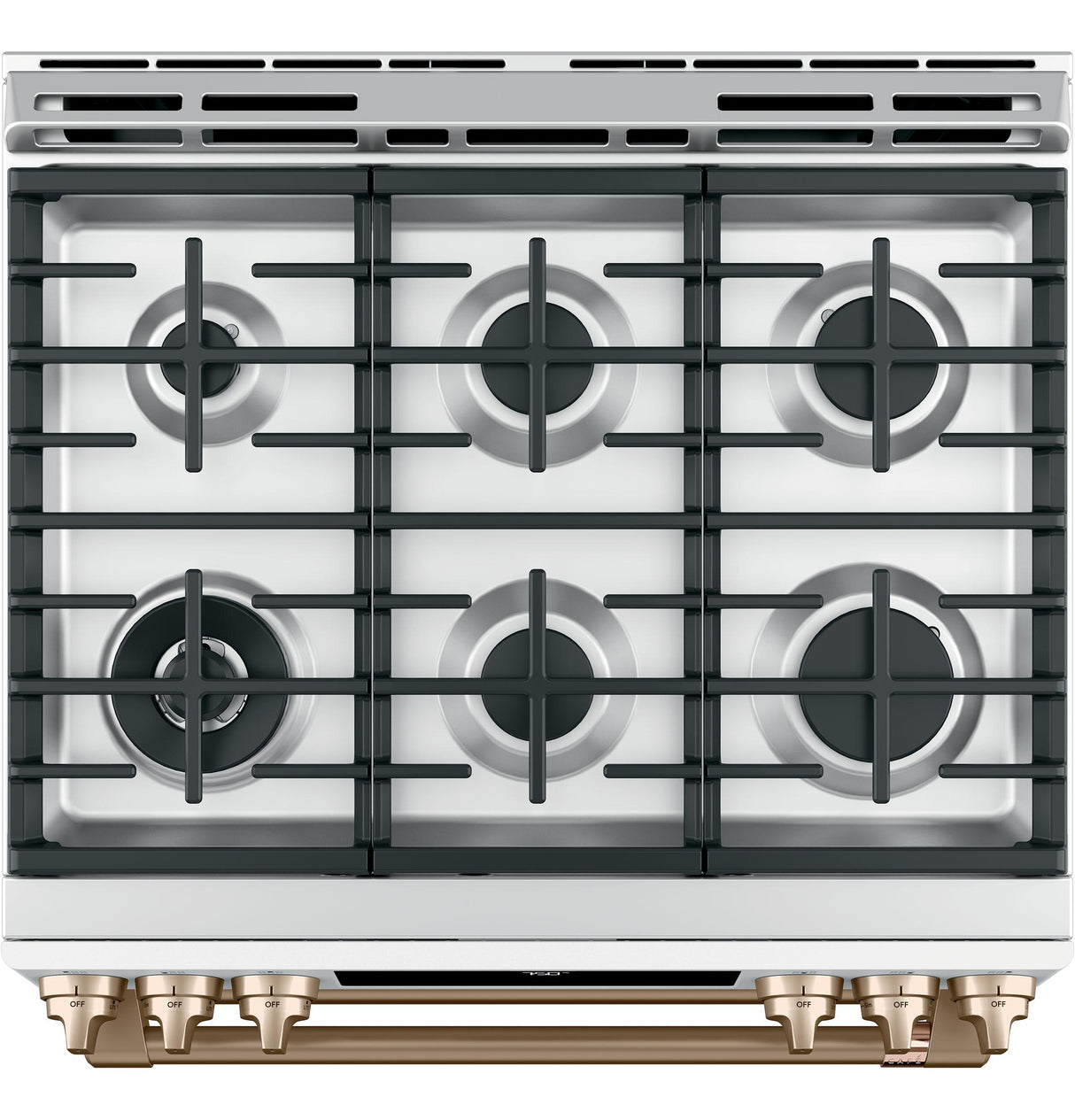 Caf(eback)(TM) 30" Smart Slide-In, Front-Control, Gas Double-Oven Range with Convection - (CGS750P4MW2)