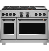 Caf(eback)(TM) 48" Smart Dual-Fuel Commercial-Style Range with 6 Burners and Griddle (Natural Gas) - (C2Y486P2TS1)