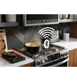 GE Profile(TM) 30" Smart Slide-In Front-Control Gas Fingerprint Resistant Range with No Preheat Air Fry - (PGS930YPFS)