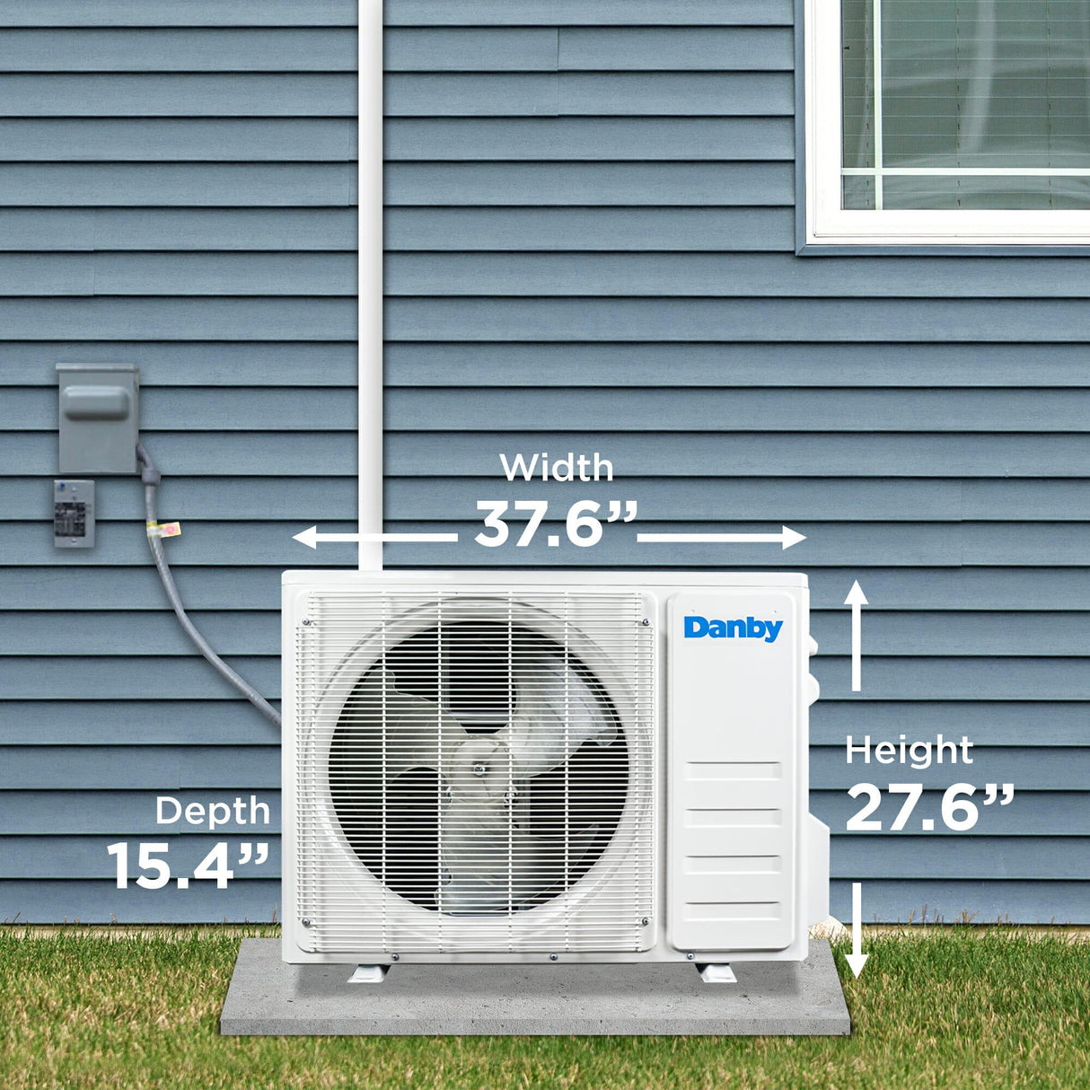 Danby 17000 BTU Mini-Split AC with Heat Pump in White - (DAS170GBHWDB)