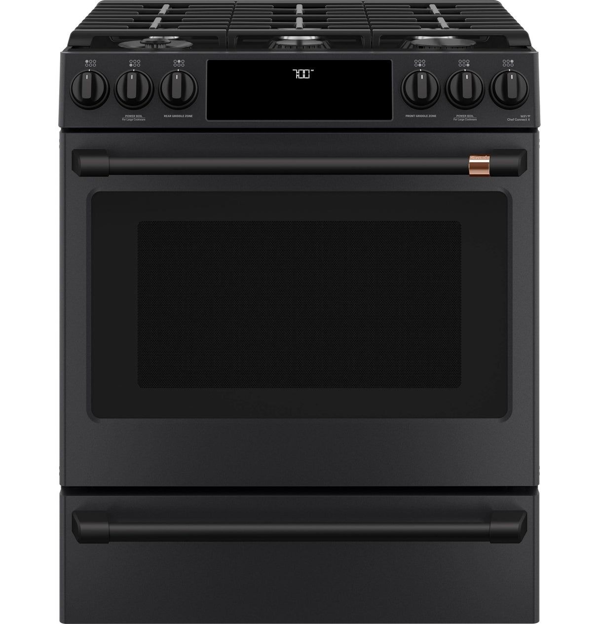 Caf(eback)(TM) 30" Smart Slide-In, Front-Control, Gas Range with Convection Oven - (CGS700P3MD1)