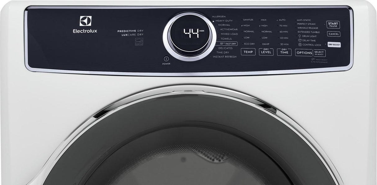 Electrolux Front Load Perfect Steam(TM) Gas Dryer with Predictive Dry(TM) and Instant Refresh - 8.0 Cu. Ft. - (ELFG7537AW)