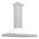 ZLINE 48 in. Convertible Fingerprint Resistant DuraSnow' Stainless Steel Range Hood with Stainless Steel Handle (KB4SNX-48) [Color: White Matte Shell] - (KB4SNXWM48)