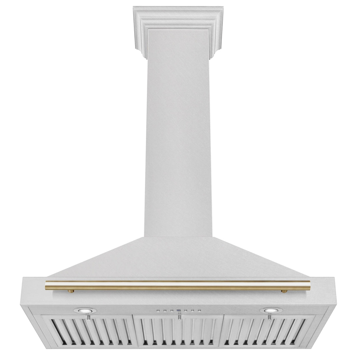 ZLINE 36 in. Autograph Edition Convertible Fingerprint Resistant DuraSnow' Stainless Steel Range Hood [Color: Gold Accents] - (KB4SNZ36G)