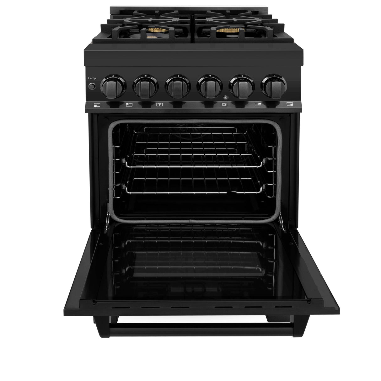 ZLINE 24 in. Professional Dual Fuel Range in Black Stainless Steel (RAB-BR-24) - (RABBR24)