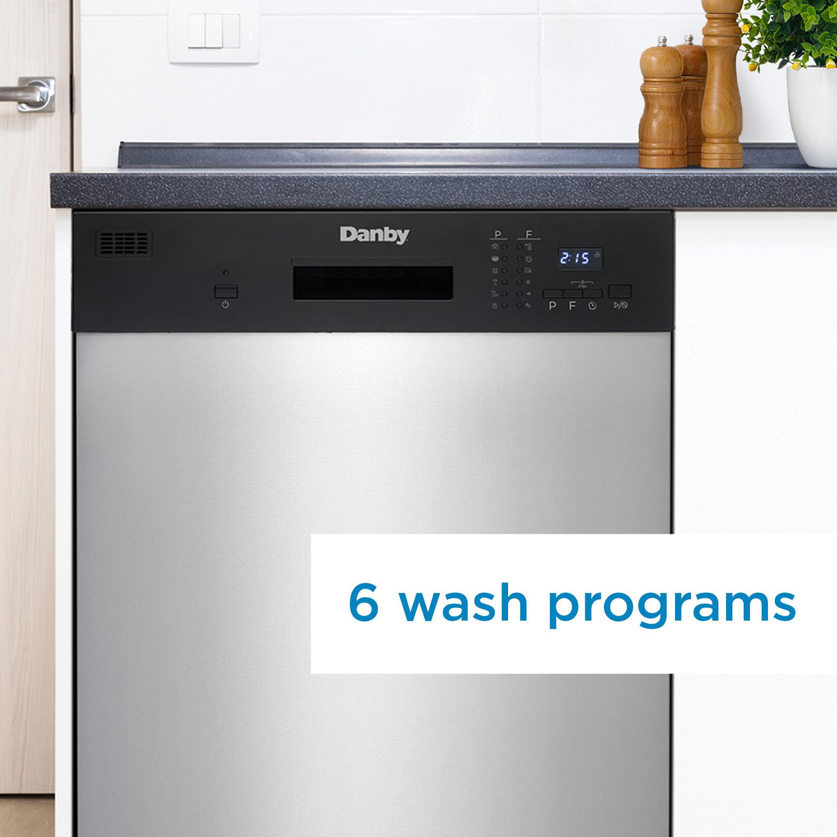 Danby 24" Wide Built-in Dishwasher in Stainless Steel - (DDW2404EBSS)