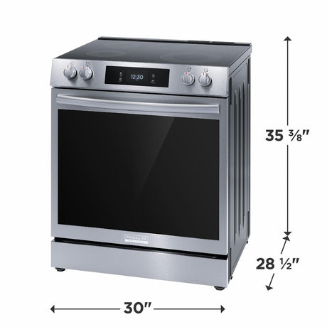 Frigidaire Gallery 30" Front Control Electric Range with Total Convection - (GCFE3060BF)