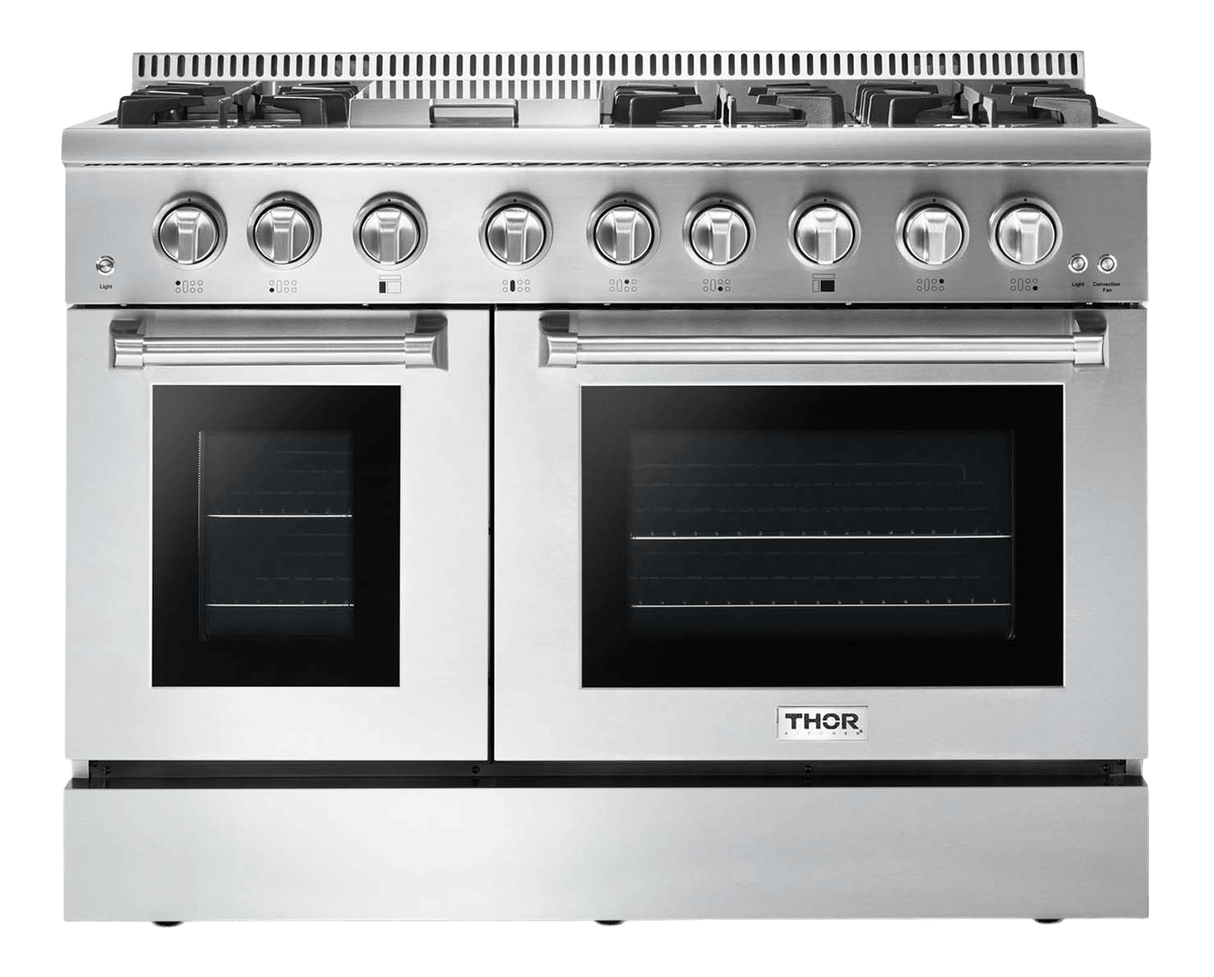 Thor Kitchen 48 Inch Dual Fuel Range In Stainless Steel - Professional - Hrd4803u - (HRD4803U)