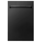 ZLINE 18 in. Compact Top Control Dishwasher with Stainless Steel Tub and Traditional Handle, 52dBa (DW-18) [Color: Black Stainless Steel] - (DWBS18)