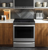 GE Profile(TM) 30" Smart Slide-In Electric Convection Fingerprint Resistant Range with No Preheat Air Fry - (PSS93YPFS)