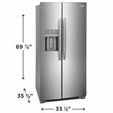 Frigidaire Gallery 22.3 Cu. Ft. 33" Standard Depth Side by Side Refrigerator - (GRSS2352AF)