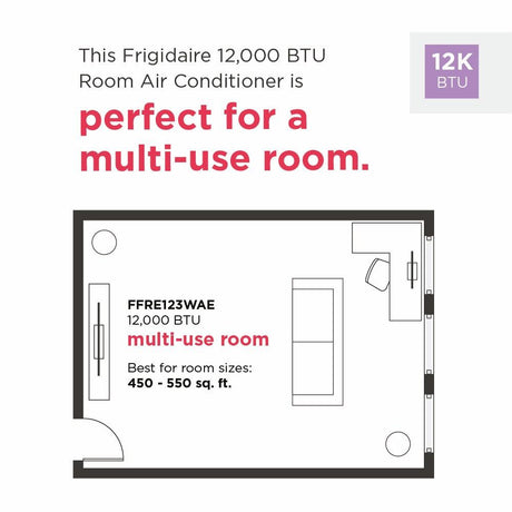 Frigidaire 12,000 BTU Window-Mounted Room Air Conditioner - (FFRE123WA1)