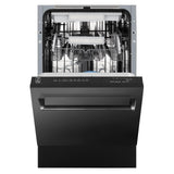 ZLINE 18" Tallac Series 3rd Rack Top Control Dishwasher with Traditional Handle, 51dBa [Color: Black Stainless Steel] - (DWVBS18)