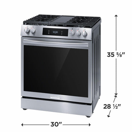 Frigidaire Gallery 30" Front Control Gas Range with Total Convection - (GCFG3060BF)