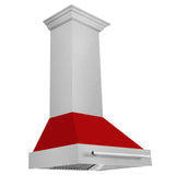 ZLINE 30 in. DuraSnow Stainless Steel Range Hood with Color Shell Options (8654SNX-30) [Color: Red Gloss] - (8654SNXRG30)