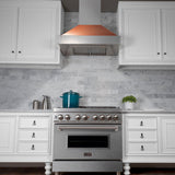 ZLINE Ducted DuraSnow Stainless Steel Range Hood with Copper Shell (8654C) - (8654C30)