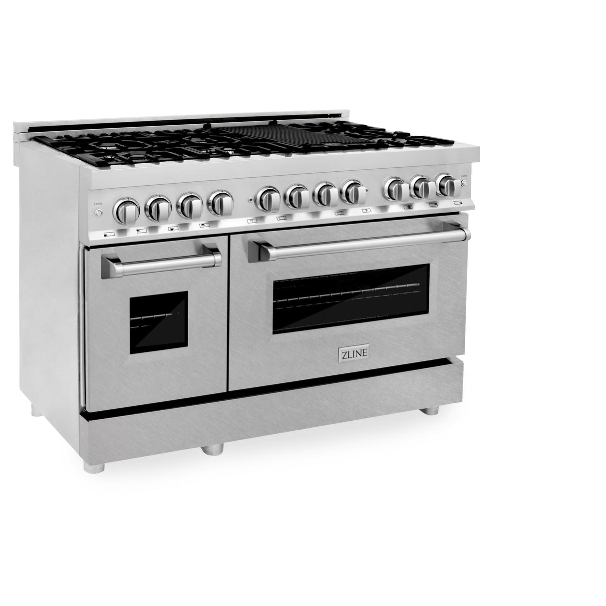 ZLINE 48 in. Dual Fuel Range with Gas Stove and Electric Oven in Stainless Steel (RA48) [Color: DuraSnow Stainless Steel] - (RASN48)