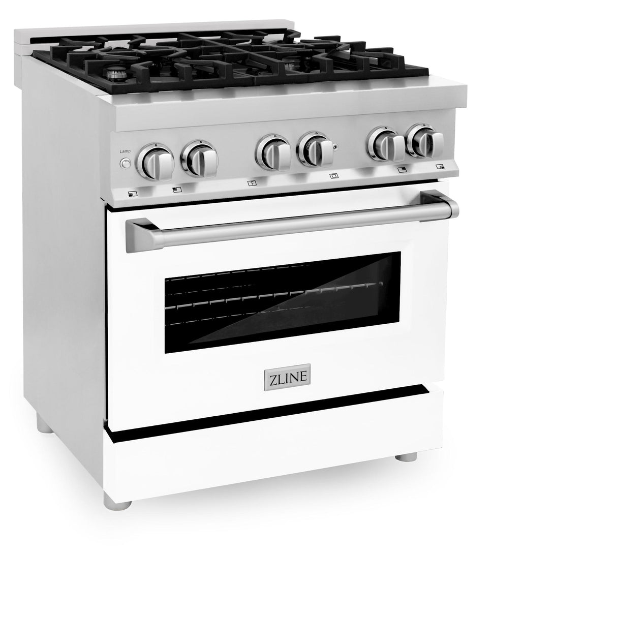 ZLINE 30 in. Dual Fuel Range with Gas Stove and Electric Oven in Stainless Steel (RA30) [Color: White Matte] - (RAWM30)