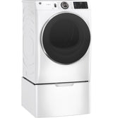 GE(R) ENERGY STAR(R) 7.8 cu. ft. Capacity Smart Front Load Electric Dryer with Steam and Sanitize Cycle - (GFD65ESSNWW)