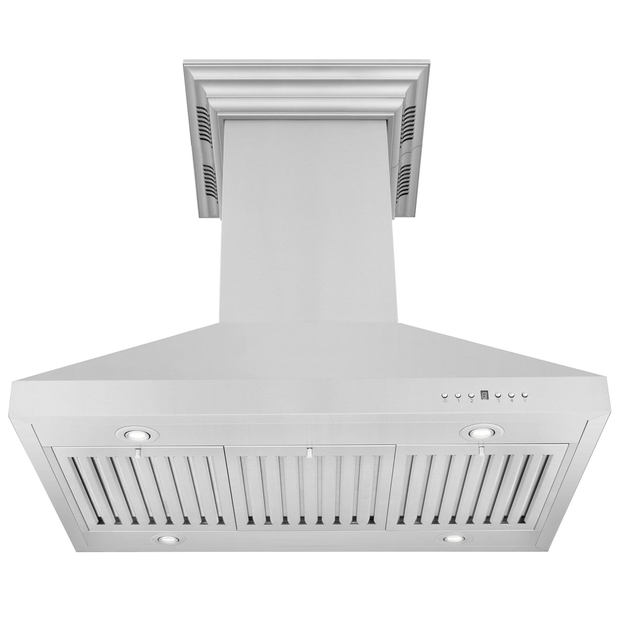 ZLINE Island Mount Range Hood in Stainless Steel with Built-in ZLINE CrownSound Bluetooth Speakers (KL3iCRN-BT) - (KL3ICRNBT48)