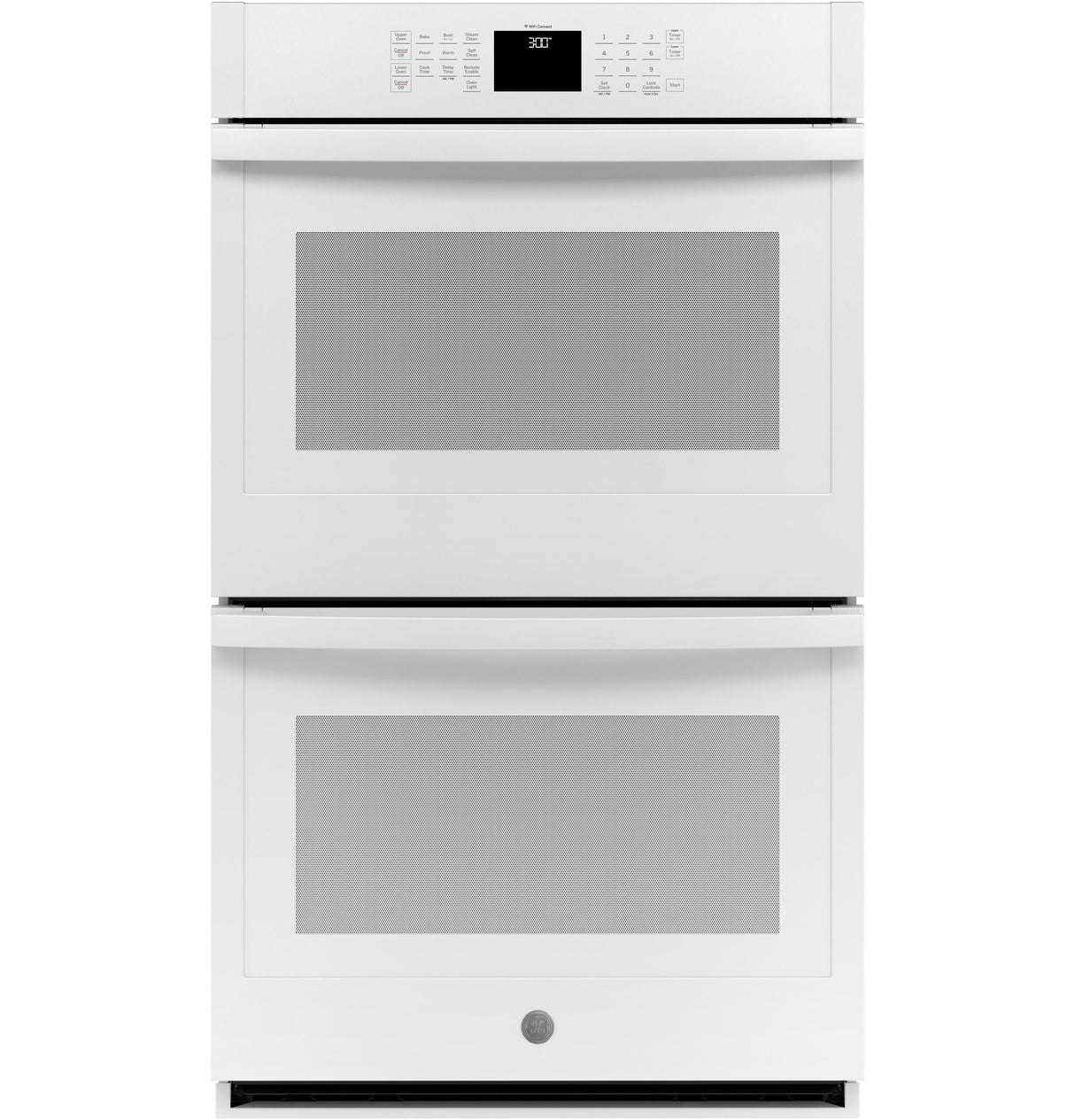 GE(R) 30" Smart Built-In Self-Clean Double Wall Oven with Never-Scrub Racks - (JTD3000DNWW)