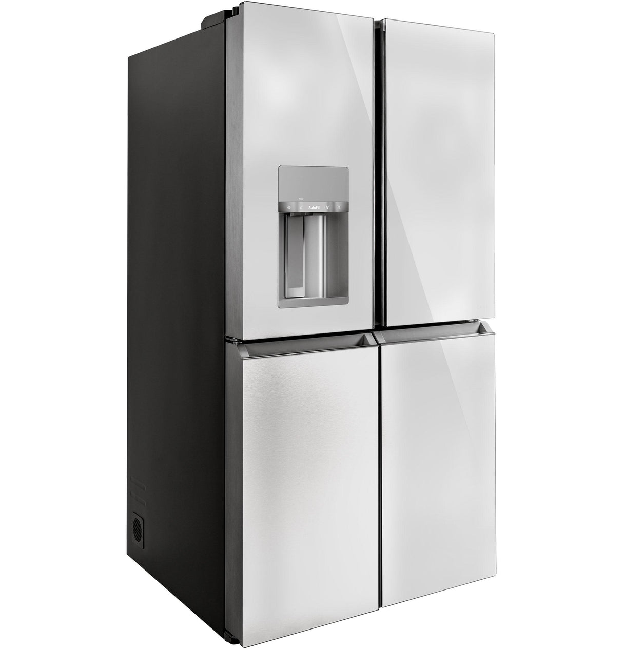 Caf(eback)(TM) ENERGY STAR(R) 27.4 Cu. Ft. Smart Quad-Door Refrigerator in Platinum Glass - (CQE28DM5NS5)