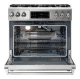 Thor Kitchen 36-inch Tilt Panel Gas Range - Professional - Model Trg3601 - (TRG3601)