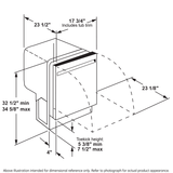 GE Profile(TM) ENERGY STAR(R) 18" ADA Compliant Stainless Steel Interior Dishwasher with Sanitize Cycle - (PDT145SGLWW)