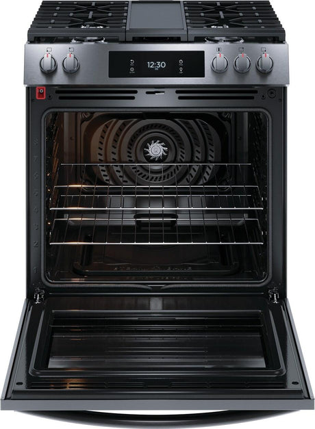 Frigidaire Gallery 30" Front Control Gas Range with Total Convection - (GCFG3060BD)