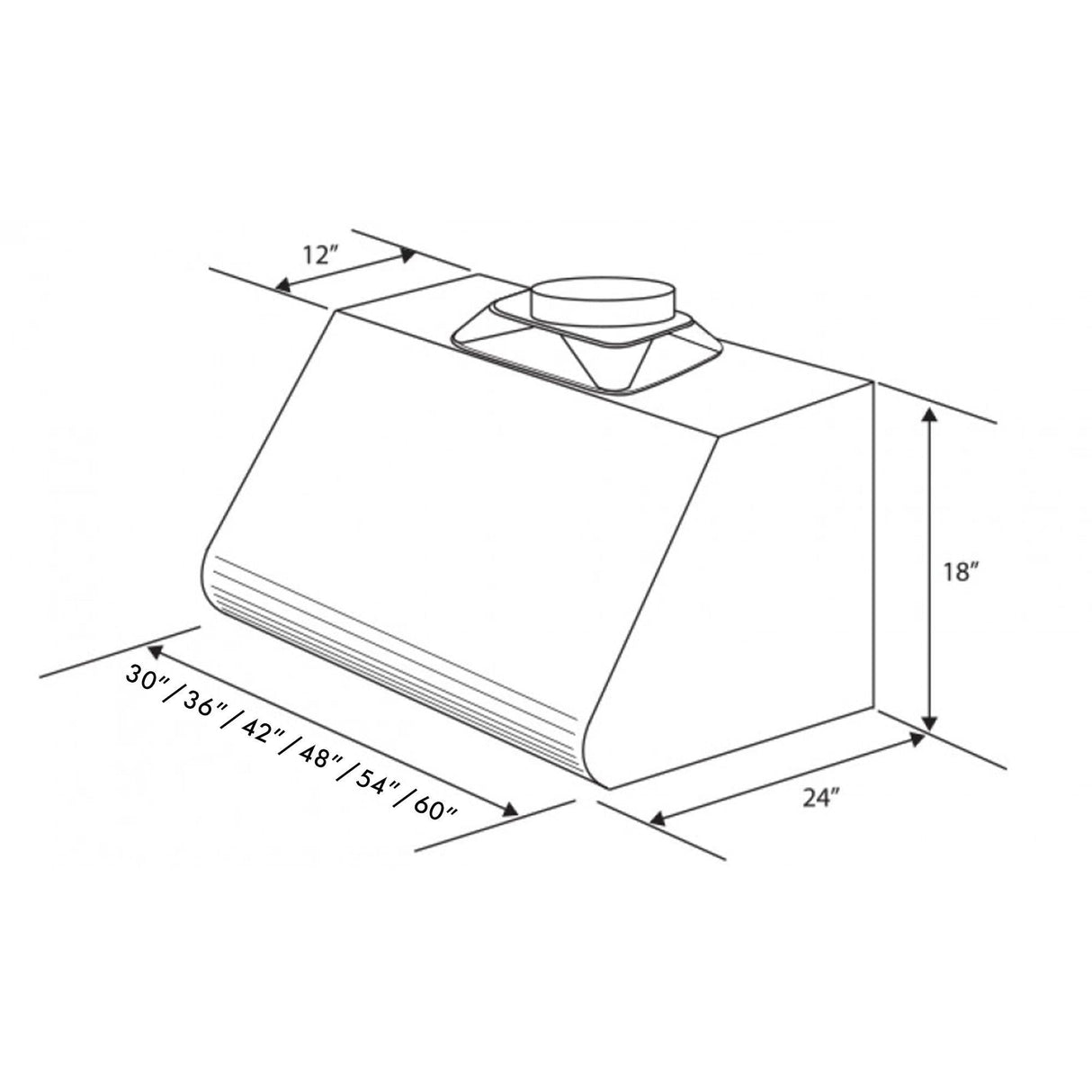 ZLINE Under Cabinet Range Hood in Stainless Steel with Recirculating Options (527) - (52736)