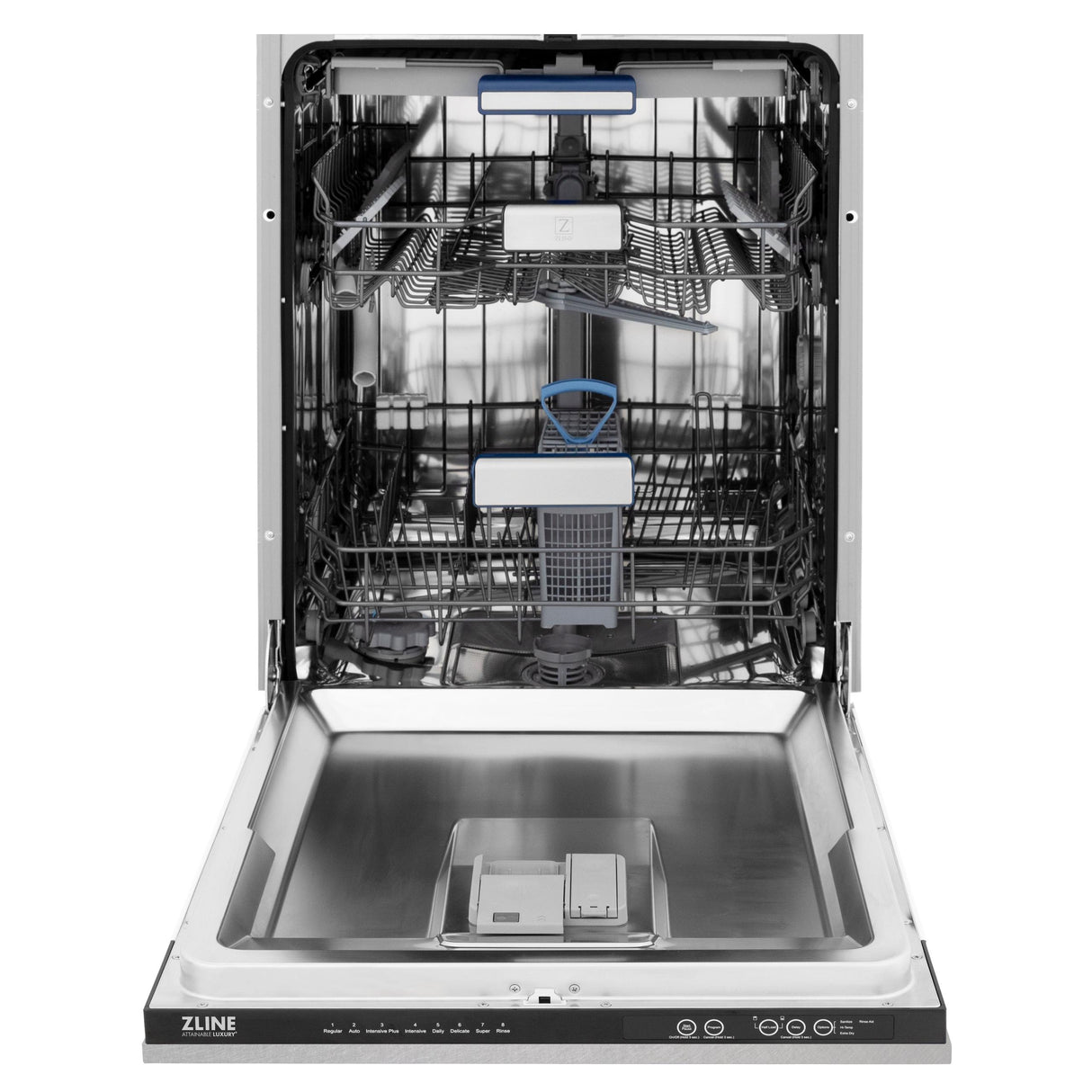 ZLINE 24" Tallac Series 3rd Rack Dishwasher with Traditional Handle, 51dBa (DWV-24) [Color: DuraSnow Stainless Steel] - (DWVSN24)