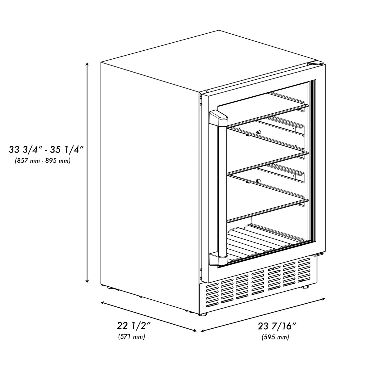 ZLINE 24 in. Monument 154 Can Beverage Fridge in Stainless Steel (RBV-US-24) - (RBVUS24)