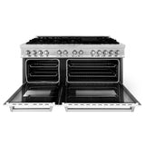 ZLINE 60 in. 7.4 cu. ft. Dual Fuel Range with Gas Stove and Electric Oven in Stainless Steel with Color Options (RA60) [Color: White Matte] - (RAWM60)