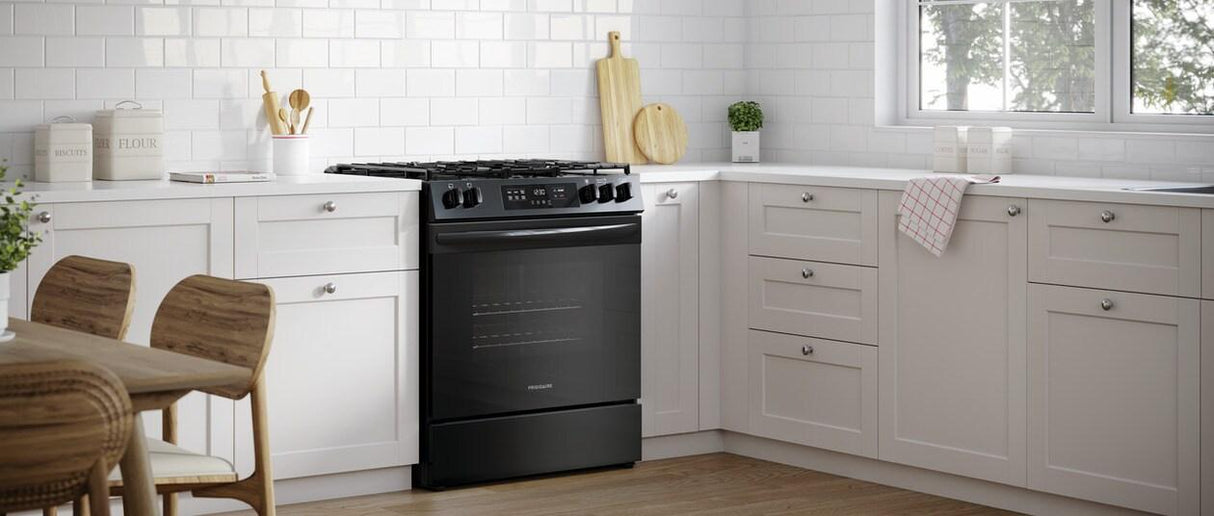 Frigidaire 30" Front Control Gas Range with Quick Boil - (FCFG3062AB)