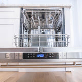 ZLINE 24 in. Top Control Dishwasher with Stainless Steel Tub and Modern Style Handle, 52dBa (DW-24) [Color: DuraSnow] - (DWSN24)