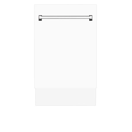 ZLINE 18" Tallac Series 3rd Rack Top Control Dishwasher with Traditional Handle, 51dBa [Color: White Matte] - (DWVWM18)