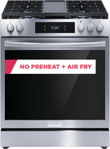 Frigidaire Gallery 30" Front Control Gas Range with Total Convection - (GCFG3060BF)